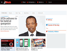 Tablet Screenshot of itweb.co.za